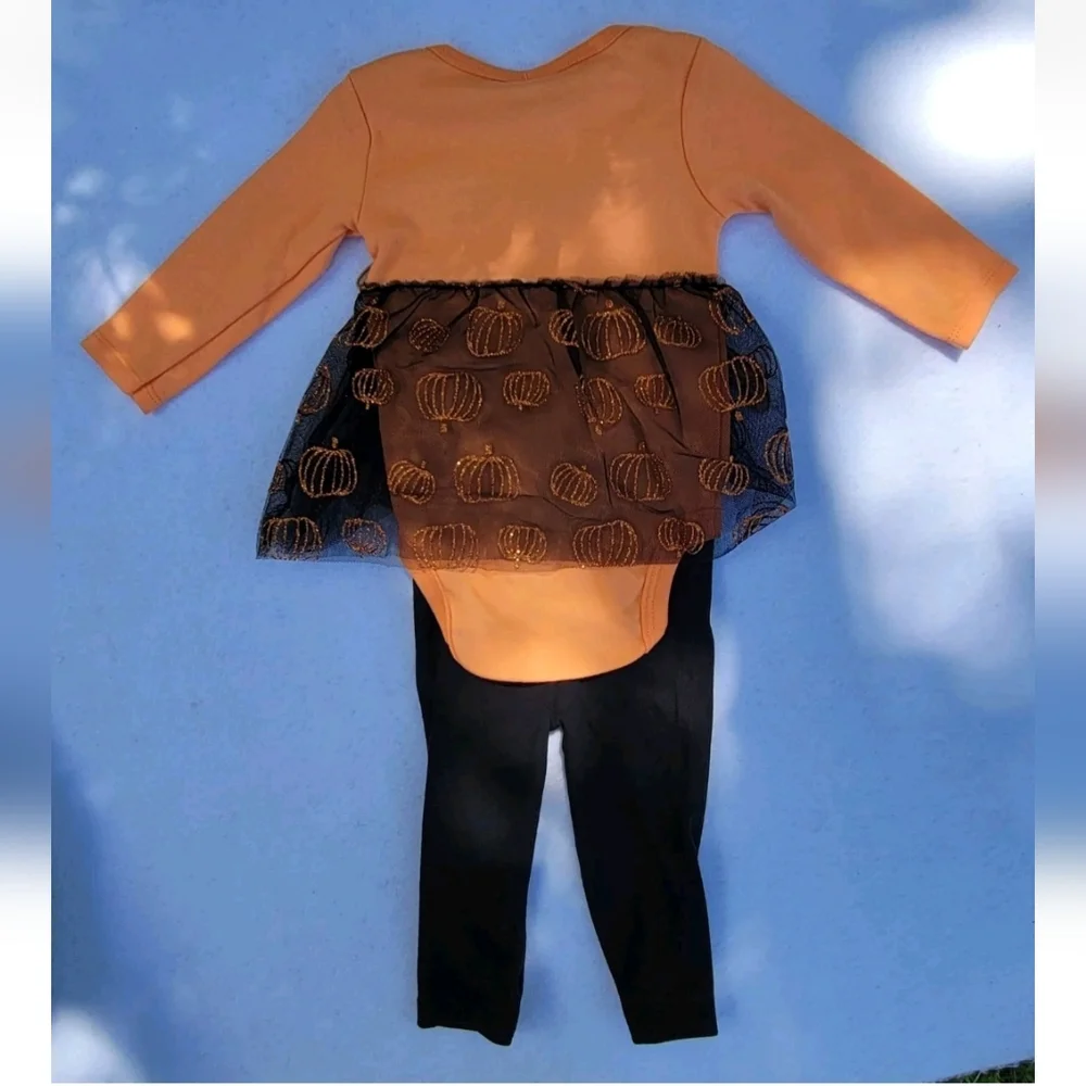 Chick Pea‎ Spooky Cute Halloween Two Piece Outfit Size 3-6 M